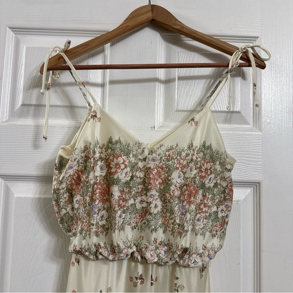 Y2K Floral Fairy Babydoll Maxi Dress Size S Ethereal Cottage Romantic Feminine - Picture 3 of 8